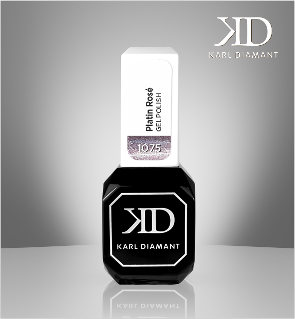 Gel polish Rose mit feinen, funkelnden Glitzer Partikeln.