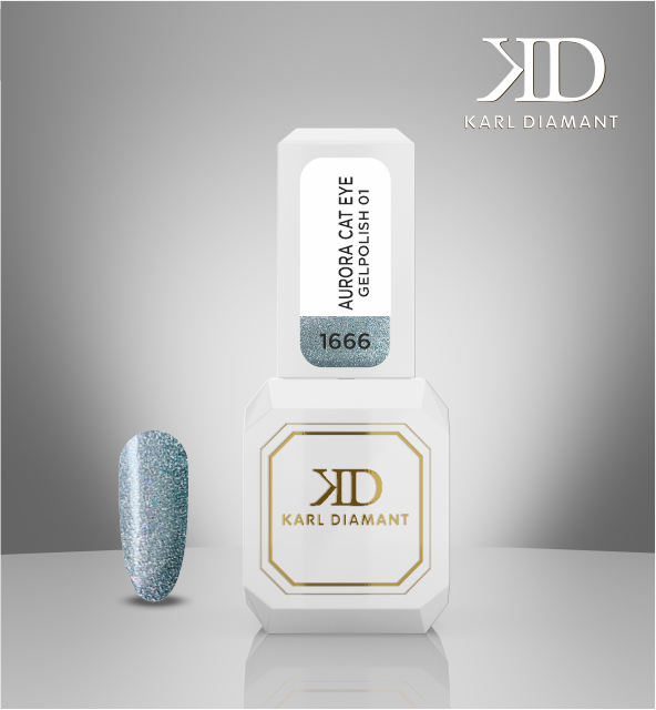 UV Gelpolish Cat Eye Aurora Silver / Rose 1666