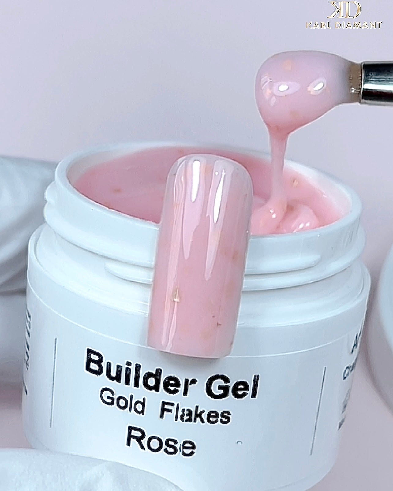 Builder Gel Rose Gold Flakes
