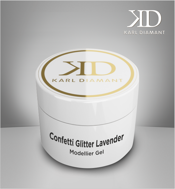 Confetti-Glitter Lavender Modellier Gel 4085