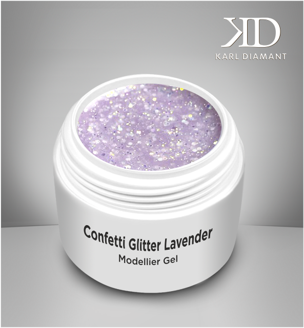 Confetti-Glitter Lavender Modellier Gel 4085