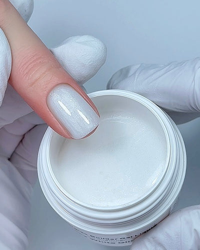 Fiberglas Builder Liquid Gel Milky White Glitter 4139
