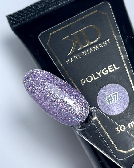 PolyGel Transparent Purple Glitter 4223