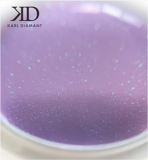 Opal Lavender Modellier Gel mit smaragd Glitter 7565