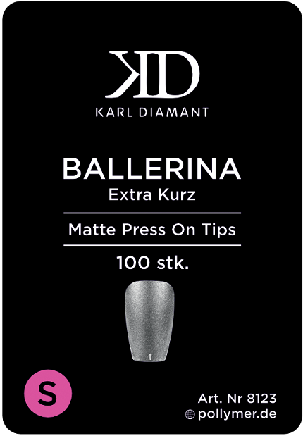 Press-On Tips BALLERINA matt extra kurz Größe S 8123