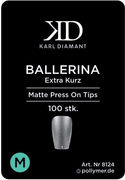 Press-On Tips BALLERINA matt extra kurz Größe M 8124