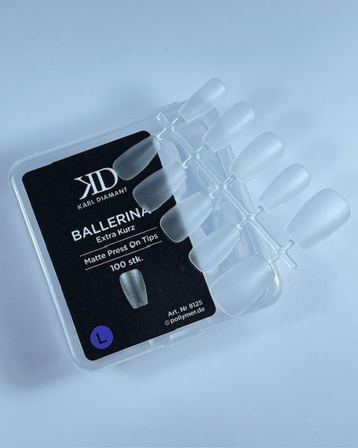 Press-On Tips BALLERINA matt extra kurz Größe L 8125