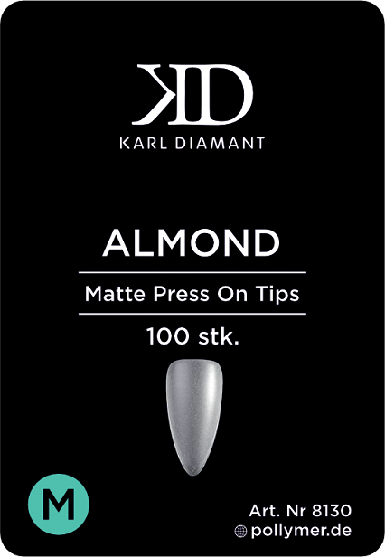 Press-On Tips Almond matt Größe M 8130