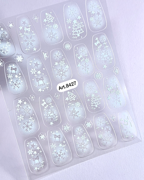 Sticker Ombre White Merry Christmas – selbstklebend