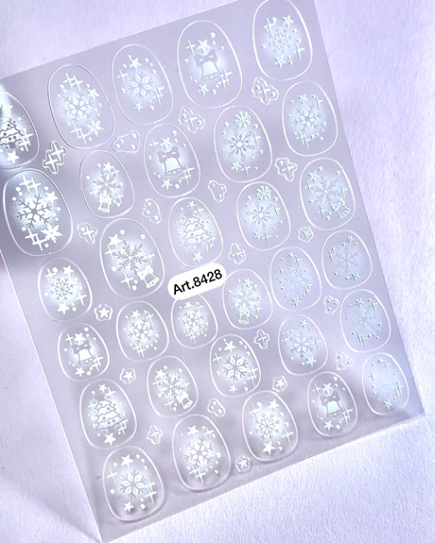 Sticker Ombre White Merry Christmas – selbstklebend