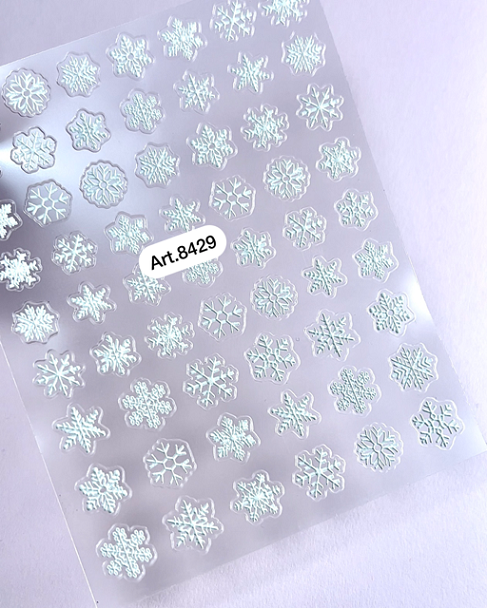 Sticker Schneeflocken White - selbstklebend