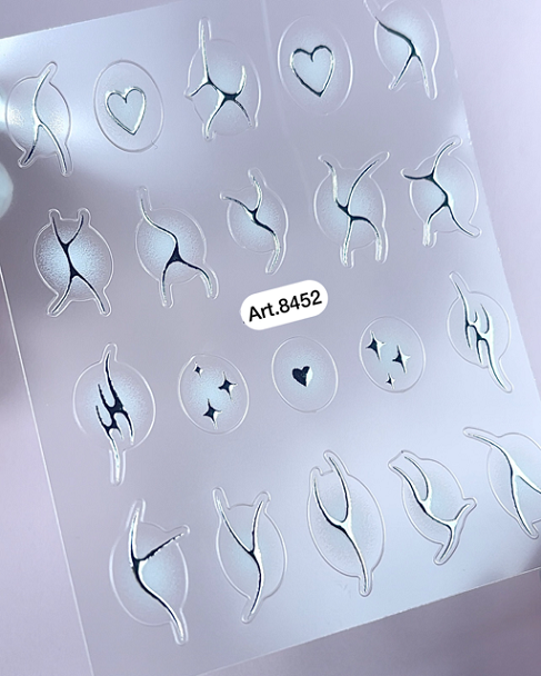 Sticker Motive Ombre White-Silber - selbstklebend