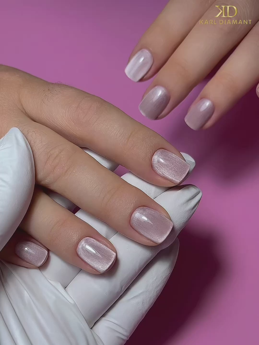 Video laden: UV Gelpolish Cat Eye Silk Silver Pink 1616