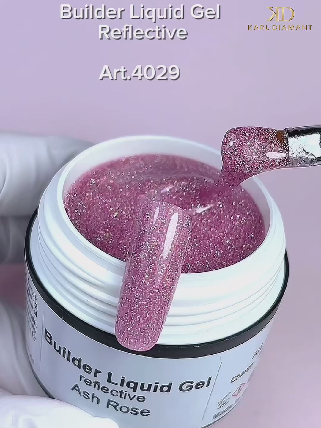 Video laden: Builder Liquid Gel reflective Ash Rose 4029