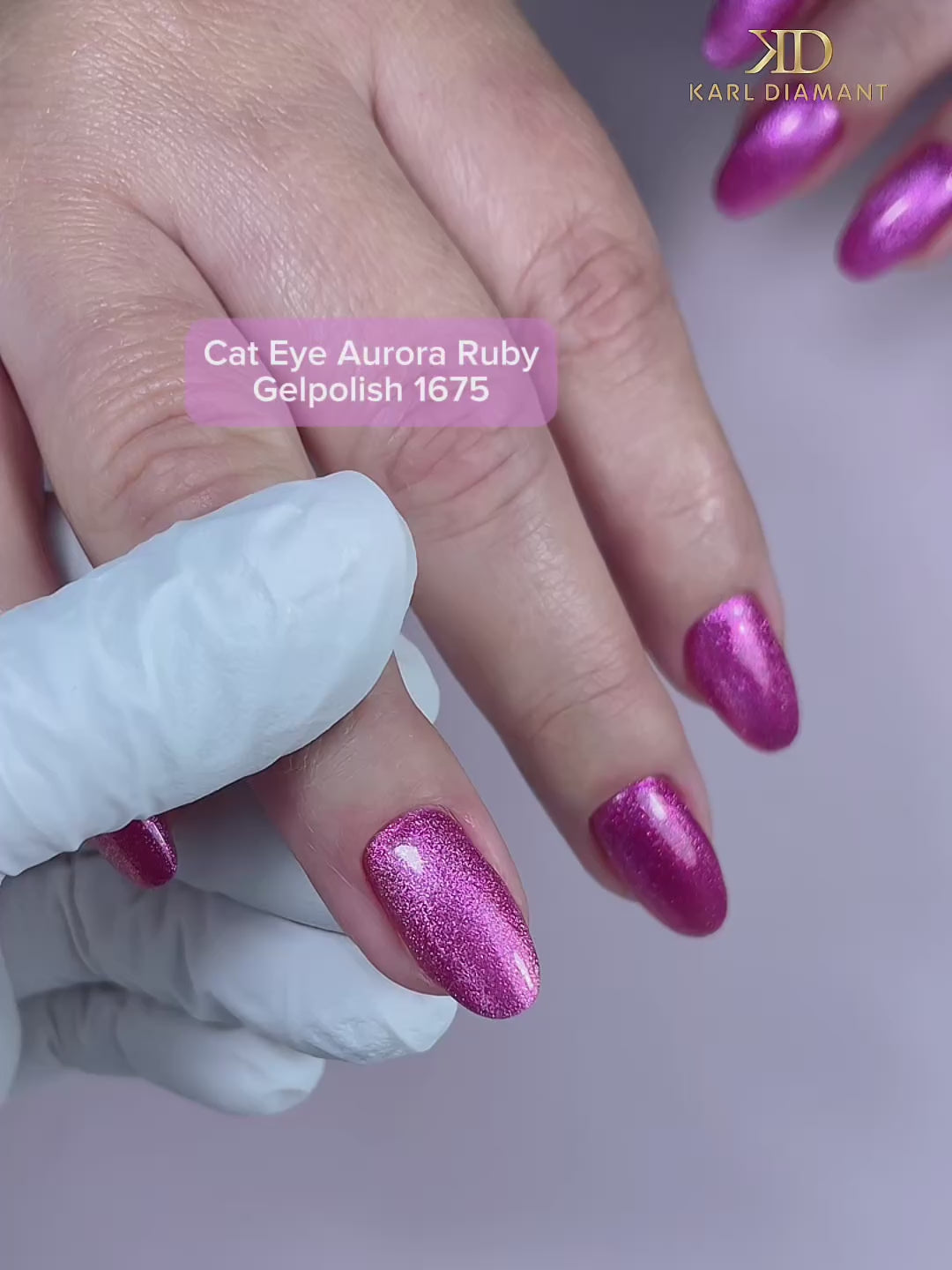 Video laden: UV Gelpolish Cat Eye Aurora Ruby 1675