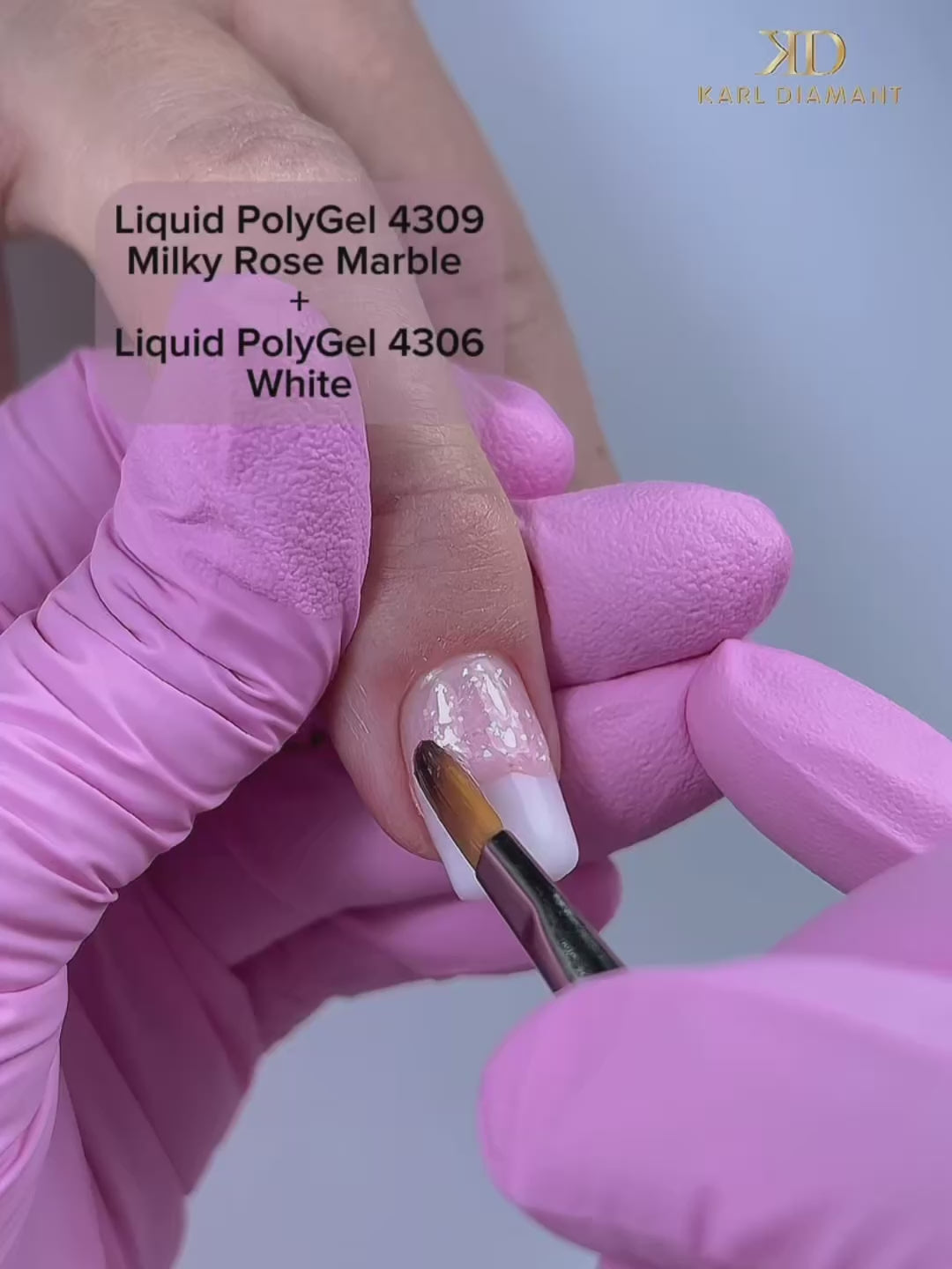 Video laden: Liquid PolyGel Milky Rose Marble 4309