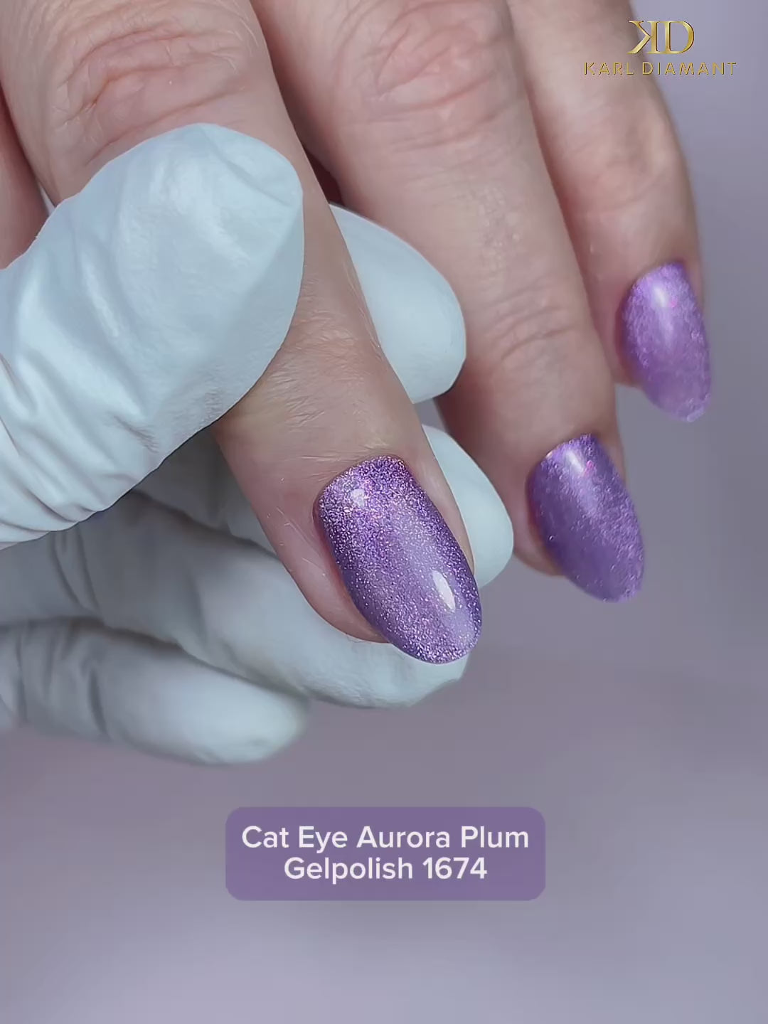 Video laden: UV Gelpolish Cat Eye Aurora Plum 1674