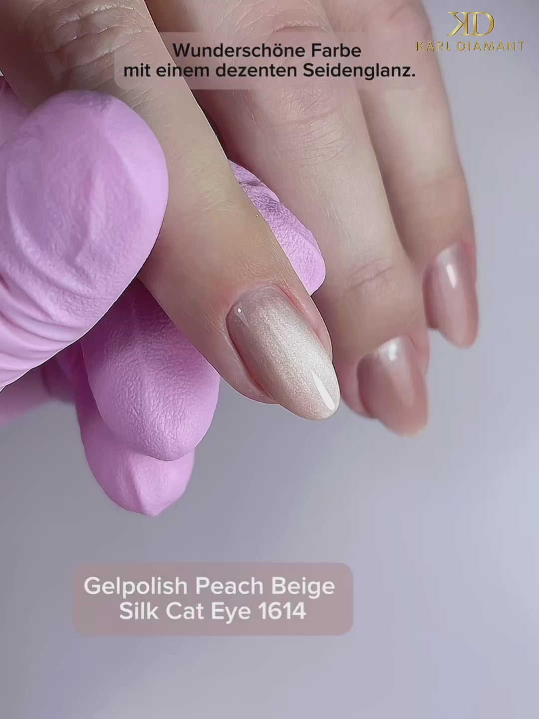 Video laden: UV Gelpolish Cat Eye Silk Peach Beige 1614